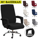 3pcs universal chair cover with 2 armrests office computer chair cover 100% polyester fiber elastic washable removable