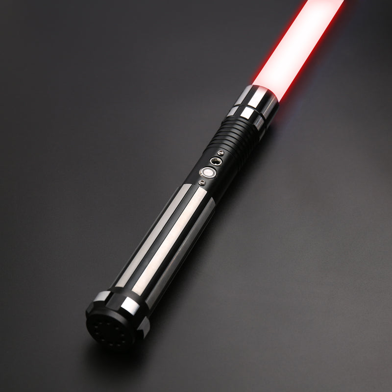 TXQsaber TS015 Balck RGB Lightsaber 82cm Dueling Blade Force FX Light Saber with Sound and LED Light Metal Handle FOC X-mas Toys