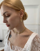 Brass With 18K Gold Padlock Statement Drop Earring Women Fine Jewelry Designer T Show Runway Gown Jewelry Rare INS Japan Korean