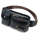 WESTAL Men Belt Bag Men's Waist Bags Genuine Leather Male Fanny Pack Leather Money Phone Pouch Bag Hip Men's Shoulder Bags 9080