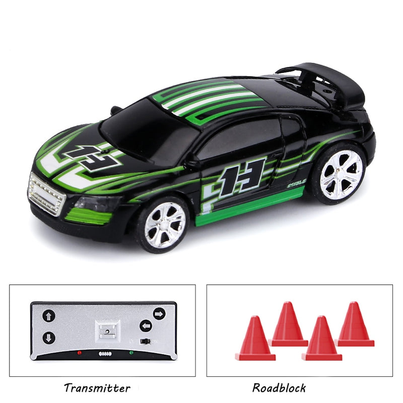 1:58 Remote Control MINI RC Car Battery Operated Racing Car PVC Cans Pack Machine Drift-Buggy Bluetooth radio Controlled Toy Kid