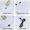 Luz de noche de alambre de cobre LED, luces de hadas de árbol, decoración del hogar, lámpara de noche, funciona con batería USB para dormitorio, lámpara de mesita de noche