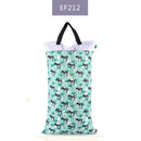 Elinfant 1 pcs Large Hanging Wet/Dry Pail Bag for Cloth Diaper,Inserts,Nappy, Laundry With Two Zippered Waterproof diaper bag