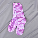 Tie Dye Woman Sock Ladies Thick Line Standard Socks for Women Colorful Happy Crew Sox Couples Cotton Trendy Autumn Winter Sokken