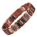 Magnetic Therapy Bracelet Health Energy Pure Copper Therapy Bangle for Arthritis Energy Stones Luxury Men Bracelet Metal Jewelry