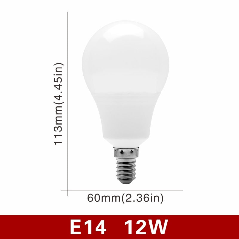 4pcs/lot LED Bulb E27 E14 20W 18W 15W 12W 9W 6W 3W Lampada LED Light AC 220V Bombilla Spotlight Lighting Cold/Warm White Lamp