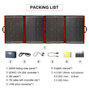 Dokio Black Solar Panels 200W 18V China Foldable 12V Controller Panels Solar Battery Charge Motorhome RV Car 18V