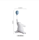Nordic Creative balloon Polar bear Wall decoration Wall mount Decorative accessories Home living room Background wall hanging