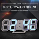 Digital Wall Clock 3D LED Alarm Clock Electronic Desk Clocks with Large Temperature 12/24 Hour Display
