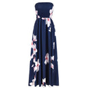 2022 vestido de playa bohemio mujer verano Casual sin mangas Split Floral fuera del hombro Maxi vestido largo bohemio ropa bata femenina