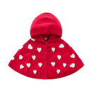 IYEAL Neugeborenes Baby Mädchen Kleidung Baumwolle Warmer Samt Strickpullover Mit Kapuze Roter Umhang Mit Schleife Für Kinder Kleinkinder Mädchen