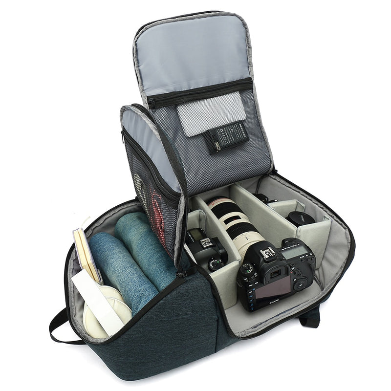 Multifunktionale Kameratasche, Fotorucksack, wasserdicht, große Kapazität, tragbare Reise-DSLR-Kameratasche, Digitalkameratasche