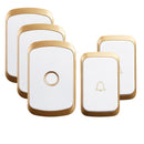 CACAZI Drahtlose wasserdichte Türklingel 300M Fernbedienung US EU UK Stecker LED-Blitz Zuhause Schnurlose Türklingel 1 2 Taste 1 2 Empfänger