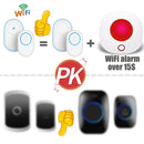 Wifi Doorbell Alarm System Intelligent Wireless Doorbell Strobe Tuyasmart app 58 sound compatible 433MHz wireless detectors