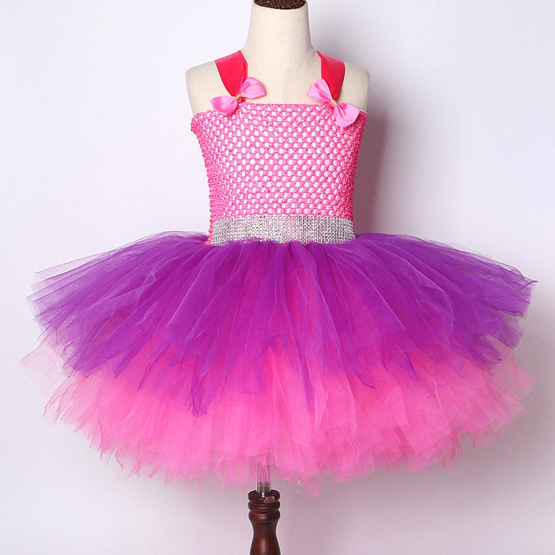 3-lagiges, flauschiges Lol-Überraschungskostüm für kleine Mädchen, Prinzessin, Cosplay-Kleider mit großem Schleifen-Stirnband, Kinder-Mädchen-Kleidung