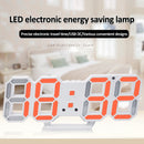 Digital Wall Clock 3D LED Alarm Clock Electronic Desk Clocks with Large Temperature 12/24 Hour Display