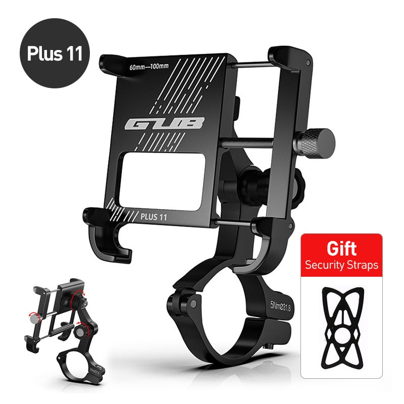 GUB PLUS 11 drehbarer Fahrrad-Handyhalter für 3,5-6,8 Zoll Smartphone, verstellbar für MTB, Rennrad, Motorrad, Elektrofahrrad