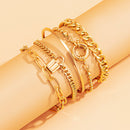 Salircon Vintage Lock Pendant Bracelet Bangles for Women Girls Kpop Charm Chain Couple Bracelets on Hand Punk Jewelry Gift 2021
