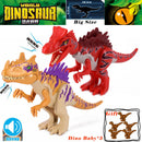 Neue Jurassic Dinosaurier Regenwald Tiere DIY Blöcke Dinosaurier Mini Modelle Bausteinziegelsteine ​​Kind Dino Spielzeug Für Kinder