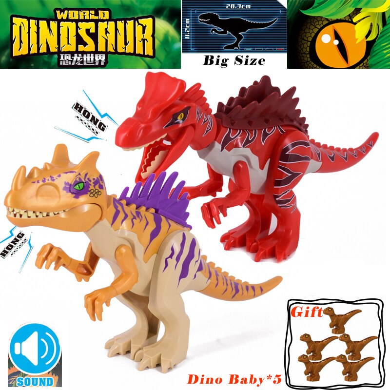 Neue Jurassic Dinosaurier Regenwald Tiere DIY Blöcke Dinosaurier Mini Modelle Bausteinziegelsteine ​​Kind Dino Spielzeug Für Kinder