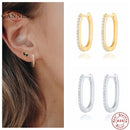 CANNER 100% Plata de Ley 925 lujo CZ cristal círculo redondo aro pendientes para mujer Piercing pendientes plata 925 joyería