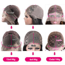 13X4 Highlight Lace Front Wig Bone Straight Human Hair Wigs Honey Blonde Brown 150% Ombre Highlight Bob 4x4 Lace Closure Wig