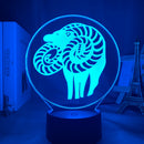 Lámpara de luz nocturna acrílica Manga los siete pecados capitales Gadget para la habitación del hogar luz decorativa Meliodas figura lámpara de mesa para niños regalo