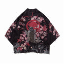Bebovizi Japanese Style Crane Koi Kimono Tokyo Streetwear Haori Men Women Cardigan Japan Girl Robe Chinese Dragon Anime Clothes