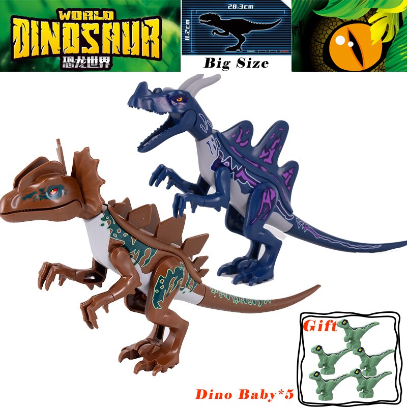 New Jurassic Dinosaur Rainforest Animals DIY Blocks Dinosaurs Mini Models Building Blocks Bricks Kid Dino Toys For Children