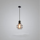 Nordic Loft Retro Iron Cage Hanging Light Modern Light Fixture American barn Industrial Vintage Kitchen Pendant Lamps Chandelier