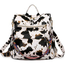 Retro Large Backpack Women PU Leather Rucksack Women&
