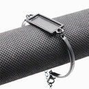 Passen Sie 10x25mm Weinlese-Metallrechteck-leere Einstellungs-Lünette Cabochon-Armband-Rechteck-Basis für DIY-Armband 5 Stränge/Los K05376