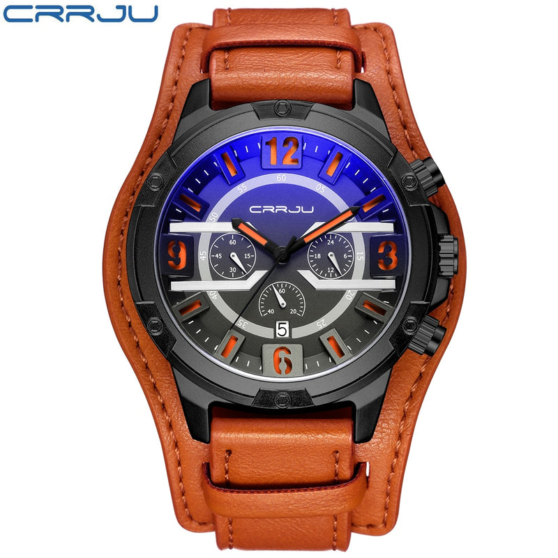 CRRJU 2021 Neue Mode Herrenuhren mit Edelstahl Top Marke Luxus Sport Chronograph Quarzuhr Herren Relogio Masculino