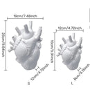 Nordic Simulation Anatomical Heart Shape Flower Vase Heartbeat Resin Flower Pot Art Vases Sculpture Desktop Plant Pot Home Decor