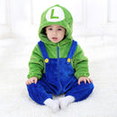 Baby Kigurumis Anime Cosplay Red Green Funny Cosutme Halloween Party Gift Little Boy Girl Romper Winter Warm Soft Homewear