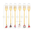 Wholesale Christmas Coffee Spoon &amp; Fork Sets Coffee Stirring Spoon Creative Dessert Tea Spoon Shovel Christmas Gift Box