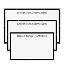 AAO 100 120 150 Inch 16:9 Projector Screen 3D HD Home Theater Wall Matt White YG620 Projection Screen Portable Anticrease Canva