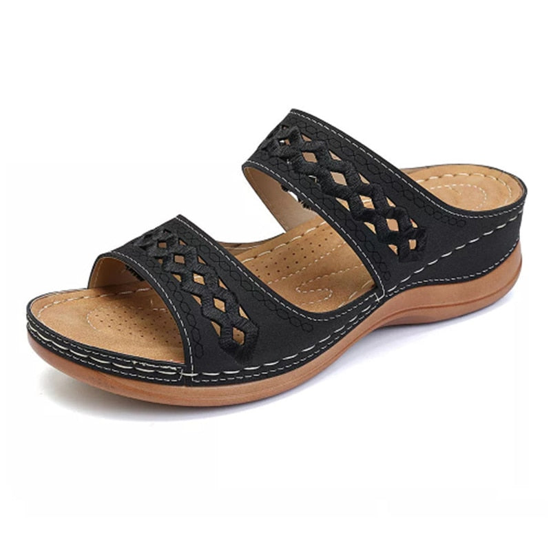 Sandalias de mujer, zapatos de cuña a la moda para mujer, zapatillas, zapatos de verano con tacones, sandalias, chanclas, zapatos casuales de playa para mujer