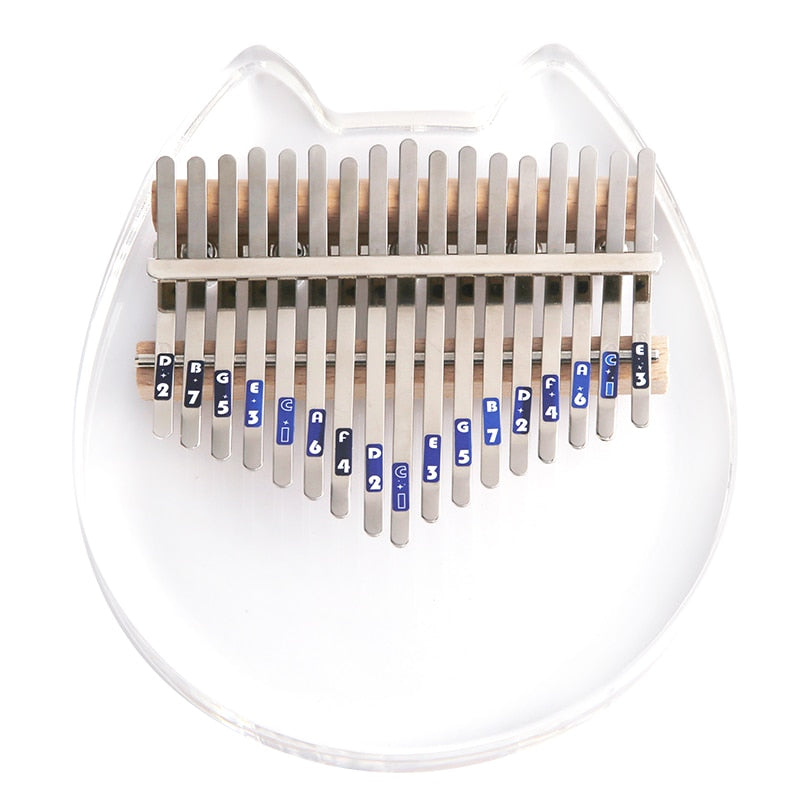 Kalimba thumb piano crystal transparent mini finger piano kabalin beginner 17-tone kalimba21-tone