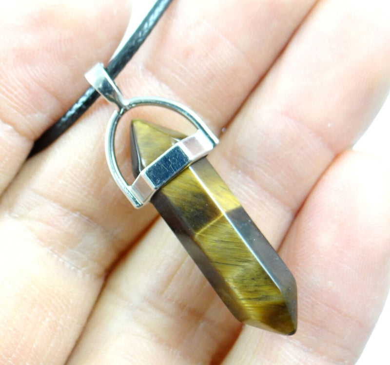 Natural stone Quartz crystal Turquoises tiger eye Opal aventurine endulum Pendant for diy lJewelry making necklace Accessories