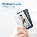 Slim Power Bank 5000mAH Mobile Charger Cartoon Powerbank Diamond Surface 5000 Power Bank Lovely For Iphone12 Samsung