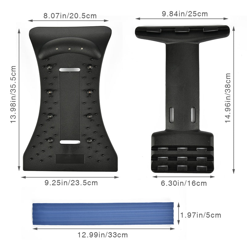 Camilla de cuello y hombros, tabla de masaje de tracción ajustable para el cuello, masajeador de espalda, relajación, soporte Lumbar, cintura, columna vertebral