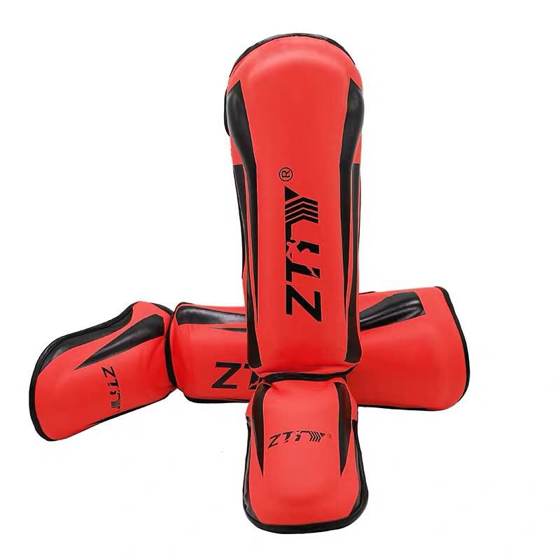 ZTTY Thicker Boxing Shin Guards PU Leather Protection Leggings Equipment Martial Arts Muay Thai Leg Taekwondo Ankle Protectors