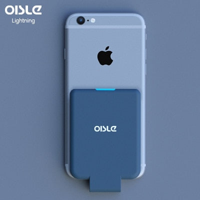 OISLE Mini-Back-Clip-Akku für iPhone 12 11 X 7 8 6 Plus SE XS MAX XR SE2 Slim Backup External Battery Charger Case Power Bank