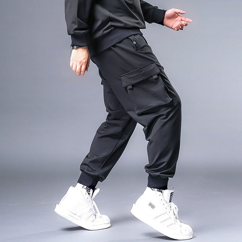 Pantalones holgados para hombre, ropa informal estilo Hip Hop, pantalones Cargo de talla grande 7XL, pantalones de chándal para hombre, pantalones de moda de gran tamaño para correr, pantalones de talla grande HX530