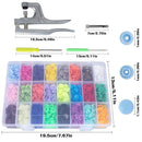 360 Sets T5 Plastic Snap Button with Snaps Pliers Tool Kit & Organizer Containers,Easy Replacing Snaps,DIY Family Tailor