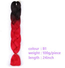 Black Star Hair Ombre Jumbo Extensiones de cabello trenzado Trenzas retorcidas de 24 pulgadas Fibra de cabello sintético para trenzado retorcido para mujeres