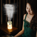 Humidificador de aire portátil de gran capacidad, batería de 4000mah, generador de niebla de coche eléctrico USB, humidificadores, difusores con lámpara, 2 salidas de niebla