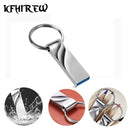 KFHIREW metal Pen Drive 128GB Key USB Stick Flash 64GB Pendrive 32GB cle usb memory 16GB USB Flash Drive 8GB free Type-c adapter