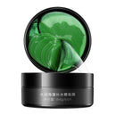 Mascarilla para los ojos con ácido hialurónico de algas, parches hidratantes naturales para los ojos, elimina las ojeras, bolsa antiedad, cuidado de las arrugas de los ojos, 60 piezas